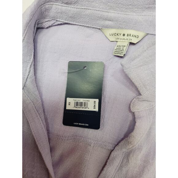 LUCKY BRAND NWT. LILAC COLOR COTTON/MODAL TOP SIZE XS - Picture 5 of 13